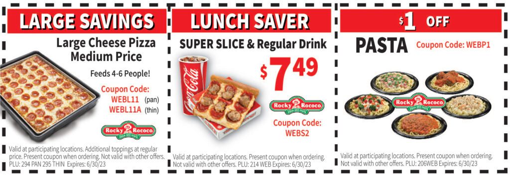 More Deals - Rocky Rococo Pizza and Pasta